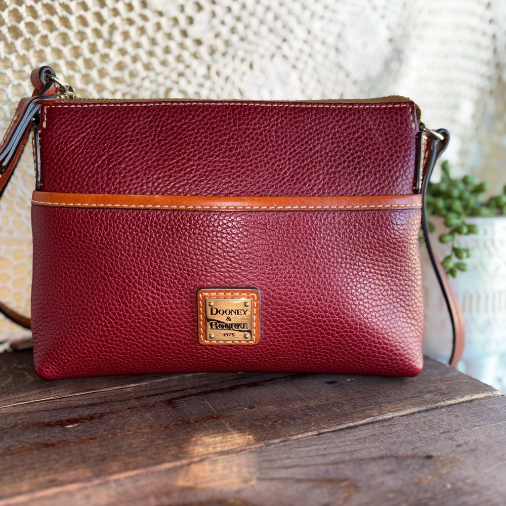 Dooney & Bourke Wine Leather Crossbody Bag perfect condition